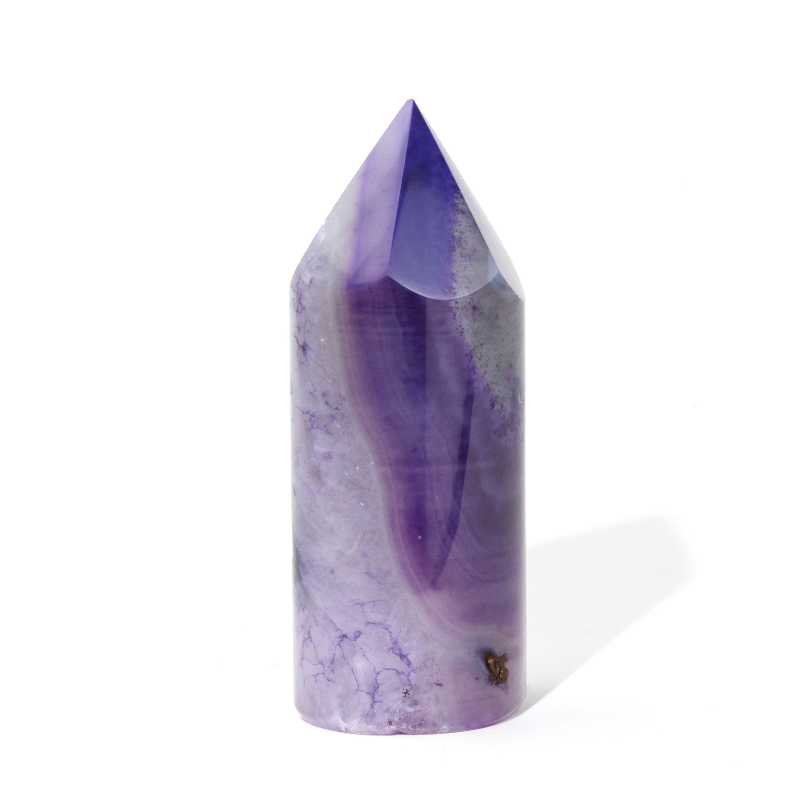 Purple Dyed Agate Cylinder